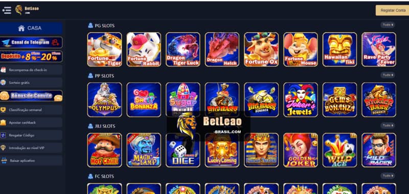 Caça-Níqueis do Betleao Casino e Software de Jogo